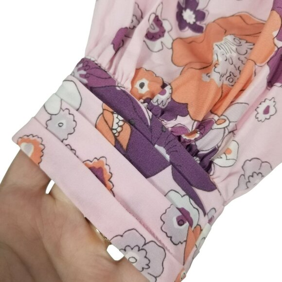 For Love & Lemons Maxi Dress Pink 70s Floral - Picture 11 of 15